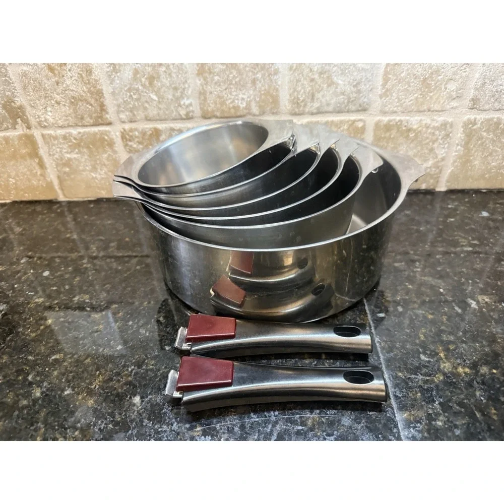 VTG 8 Piece Set of LETANG REMY Triplinox 18-10 Stainless Cookware France